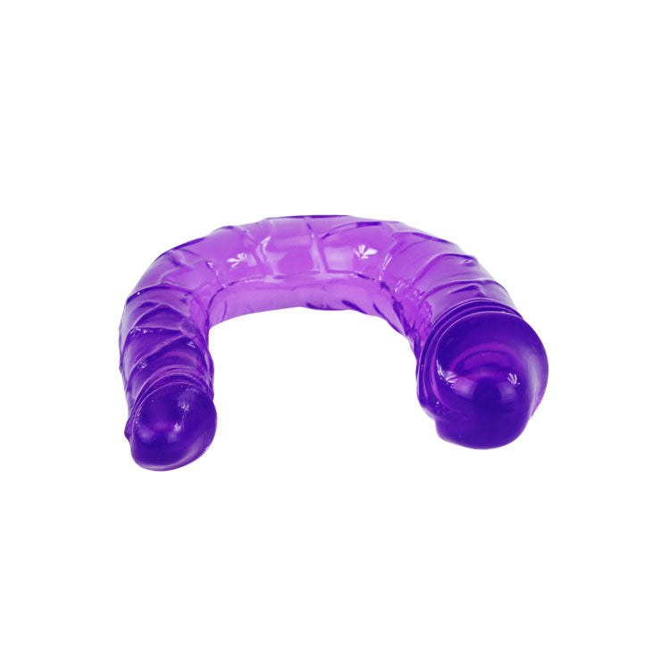 BAILE - DOPPIO DILDO IN JELLY FLESSIBILE LILLA – Falli senza vibrazioni – foto 3