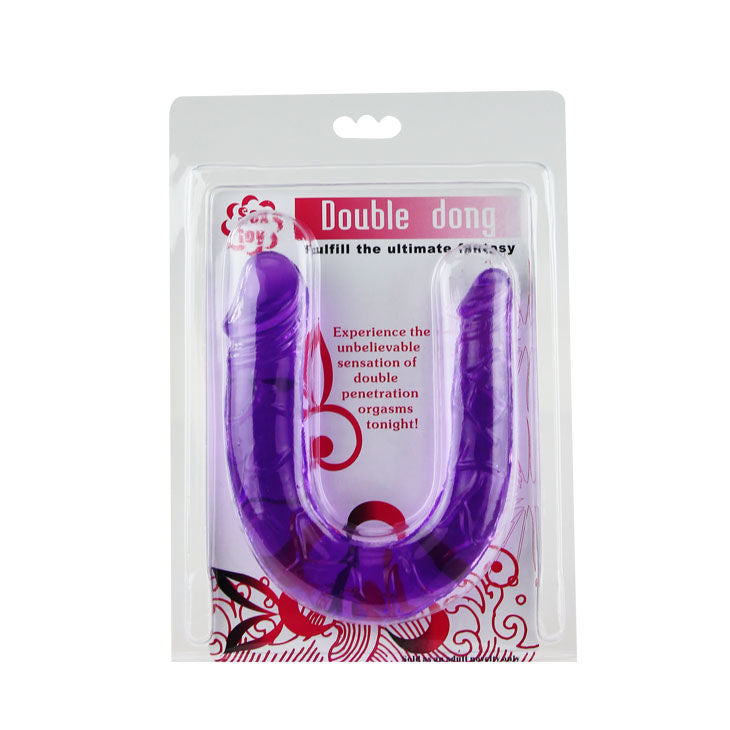 BAILE - DOPPIO DILDO IN JELLY FLESSIBILE LILLA – Falli senza vibrazioni – foto 5