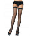 LEG AVENUE - CALZE A RETE DI NYLON NERO – Calzini