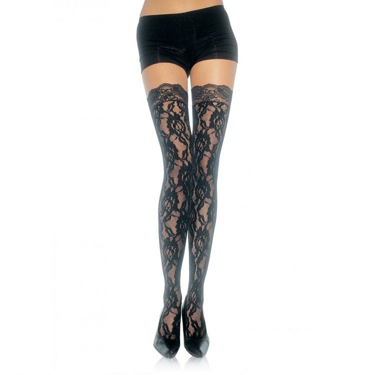 LEG AVENUE - CALZE IN PIZZO FLOREALE – Calzini