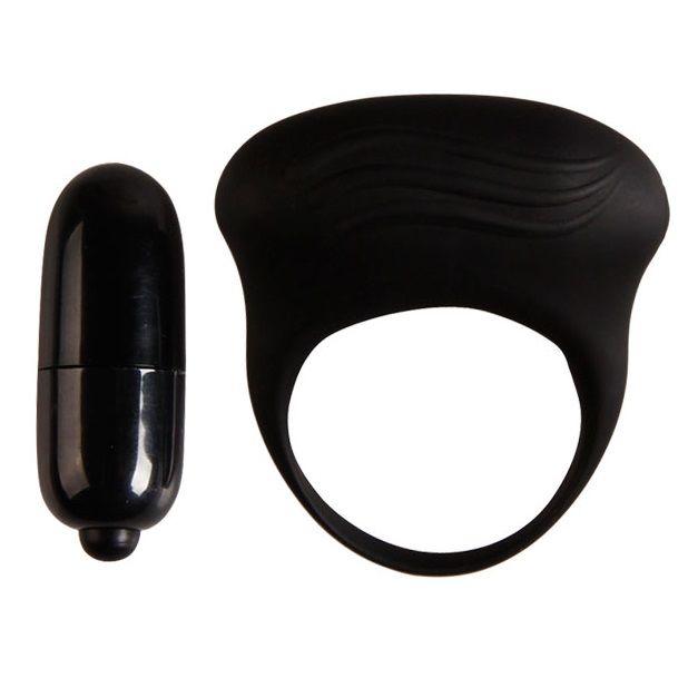 PRETTY LOVE - BERTRAM ANELLO VIBRATORE NERO – Cockring con vibrazione