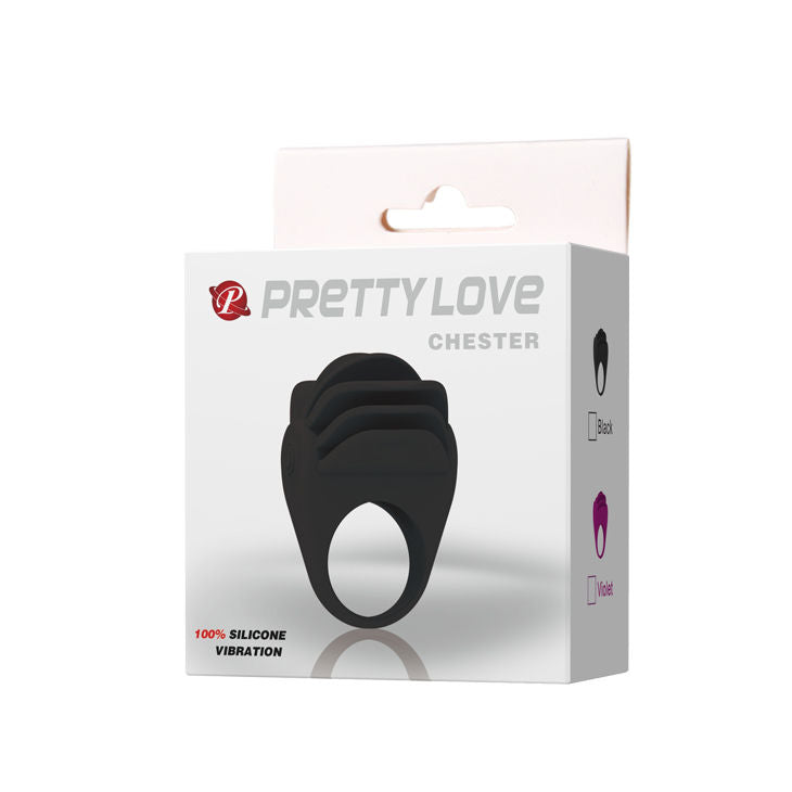 PRETTY LOVE - ANELLO VIBRATORE NERO CHESTER – Cockring con vibrazione – foto 9
