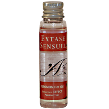 EXTASE SENSUAL - OLIO DA MASSAGGIO EFFETTO CALORE AI FEROMONI DEL FRUTTO DELLA PASSIONE DA VIAGGIO 35 ML – Effetto calore
