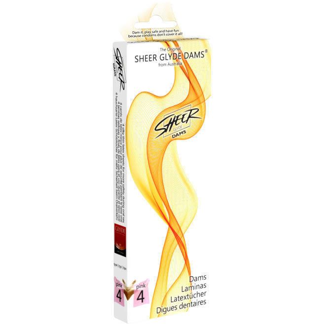 SHEER GLYDE - DAMS LAMINAS LATTICE SESSO ORALE FRAGOLA – Protezione del sesso orale – foto 2