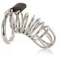 METAL HARD - DISPOSITIVO DI CASTIT CON ANELLO A GABBIA – Gabbie per pene BDSM