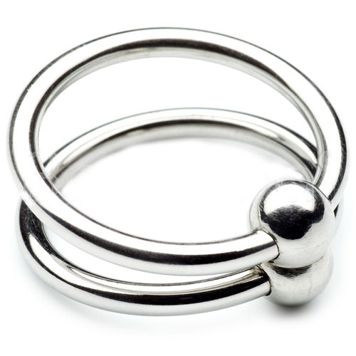 METAL HARD - ANELLO DOPPIO ACCIAIO 30MM – Anelli per pene in metallo BDSM – foto 2