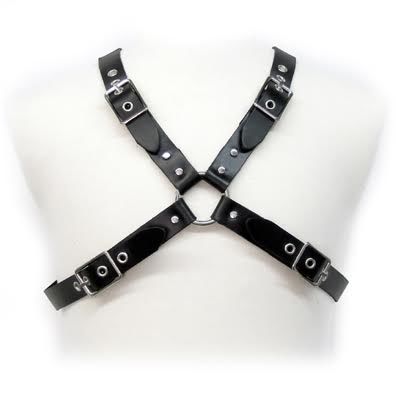 LEATHER BODY - IMBRACATURA CON FIBBIA NERA PER UOMO – Imbracature da uomo