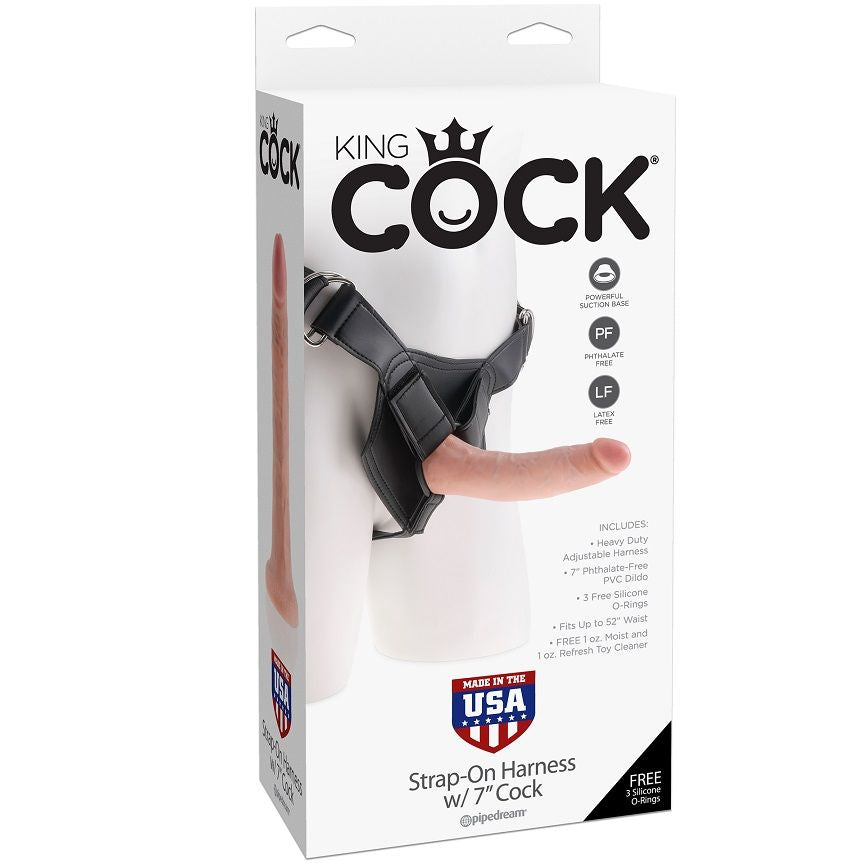 KING COCK - IMBRACATURA PER CAZZO KING CON PENE REALISTICO 17,8 CM – Vibratori realistici