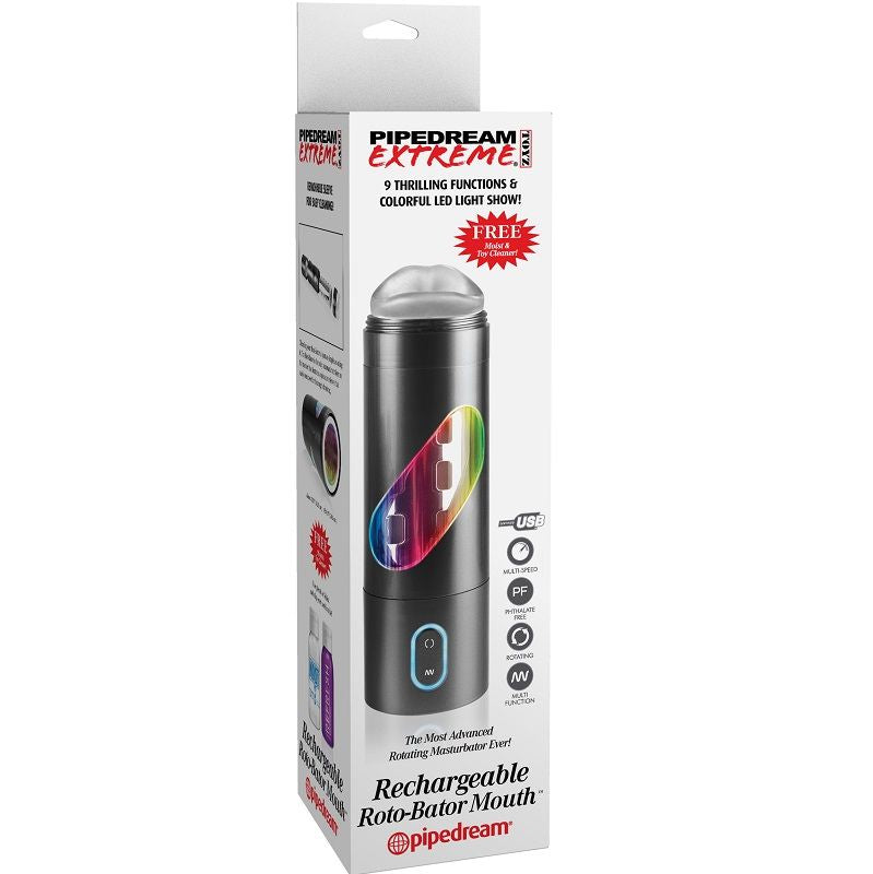 EXTREME TOYZ - BOCCA MASTURBATORE MASCHILE ROTO BATOR USB – Masturbatore automatico – foto 6