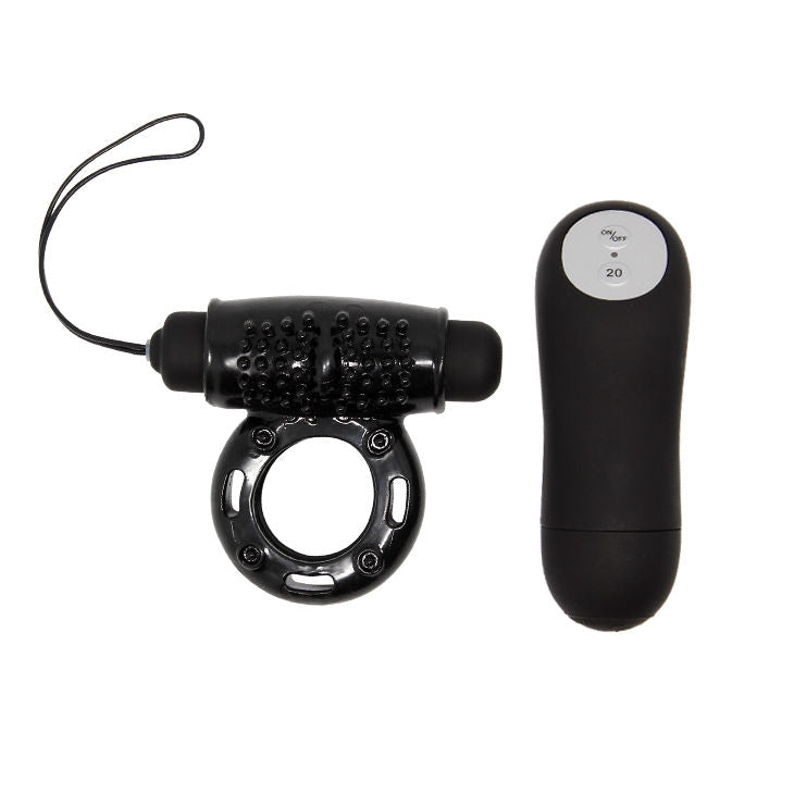 BAILE - TELECOMANDO RING NERO 20V – Cockring con vibrazione – foto 2