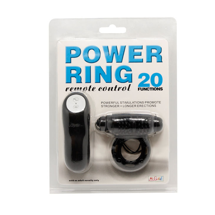 BAILE - TELECOMANDO RING NERO 20V – Cockring con vibrazione – foto 7