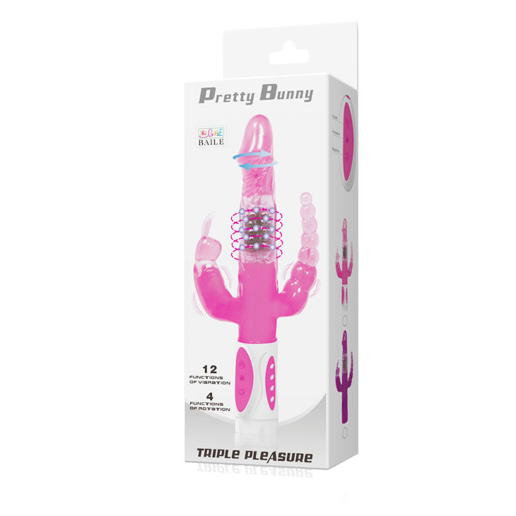 BAILE - PRETTY BUNNY TRIPLO VIBRATORE ROTATORE – Rotatori vibranti – foto 8