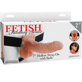 FETISH FANTASY SERIES - SERIES 7 HOLLOW STRAP-ON CON SFERE 17.8CM CARNE – Imbracature senza vibrazioni