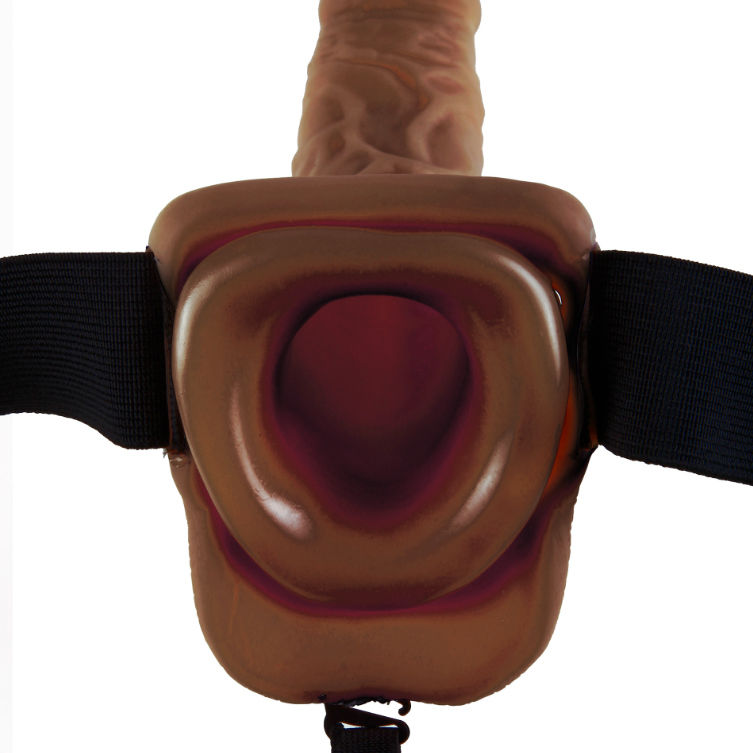FETISH FANTASY SERIES - SERIES 9 HOLLOW STRAP-ON CON SFERE 22.9CM MARRONE – Estensore del pene con imbracatura – foto 5