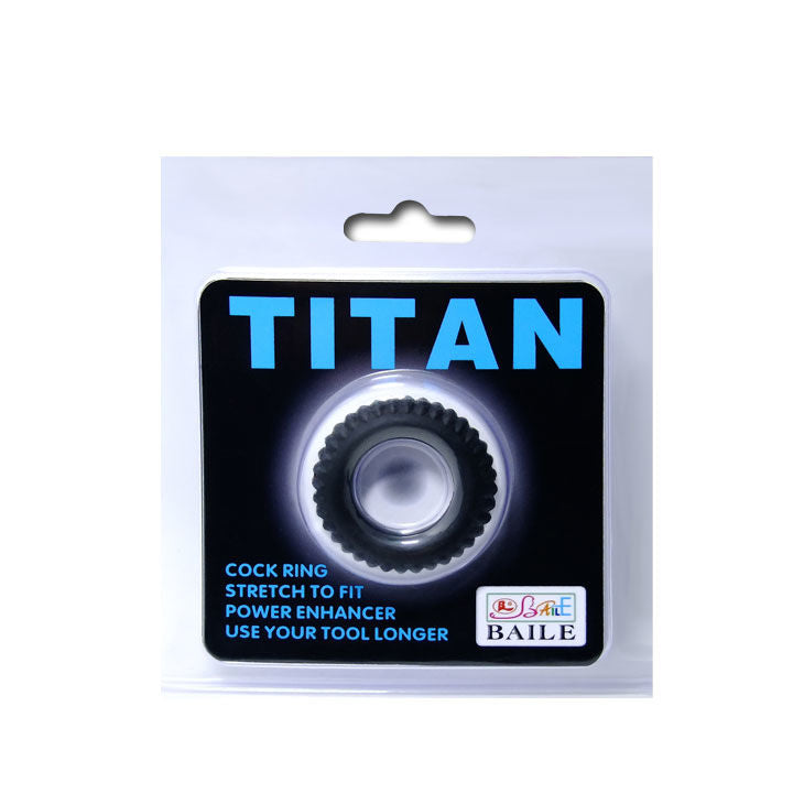 BAILE - COCKRING TITAN NERO 1.9 CM – Cockring senza vibrazione – foto 5
