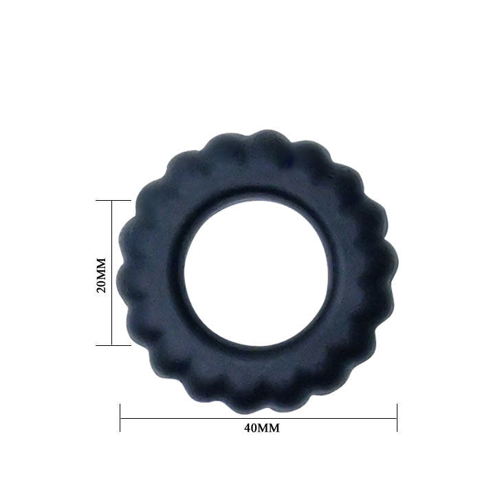 BAILE - COCKRING TITAN NERO 2 CM – Cockring senza vibrazione – foto 4