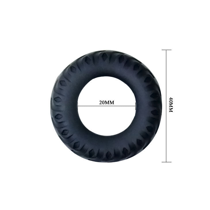 BAILE - COCKRING TITAN NERO VERDE 2 CM – Cockring senza vibrazione – foto 4