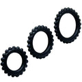 BAILE - TITAN SET 3 PZ ANELLI PER IL CAZZO NERO 2.8 + 2.4 + 1.9 CM – Cockring senza vibrazione