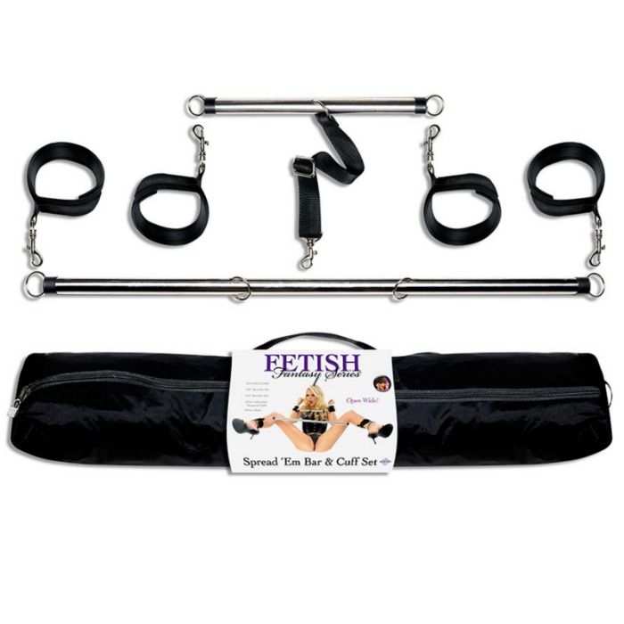 FETISH FANTASY SERIES - SET DI BARRE E POLSINI SPREAD – Sistemare le manette – foto 2