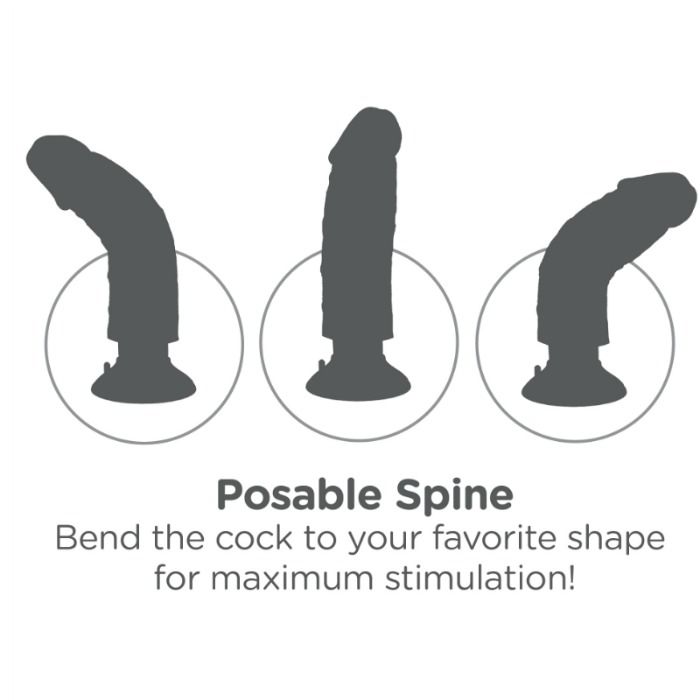 KING COCK - DILDO VIBRATORE 17.78 CM NATURALE – Vibratori realistici – foto 6