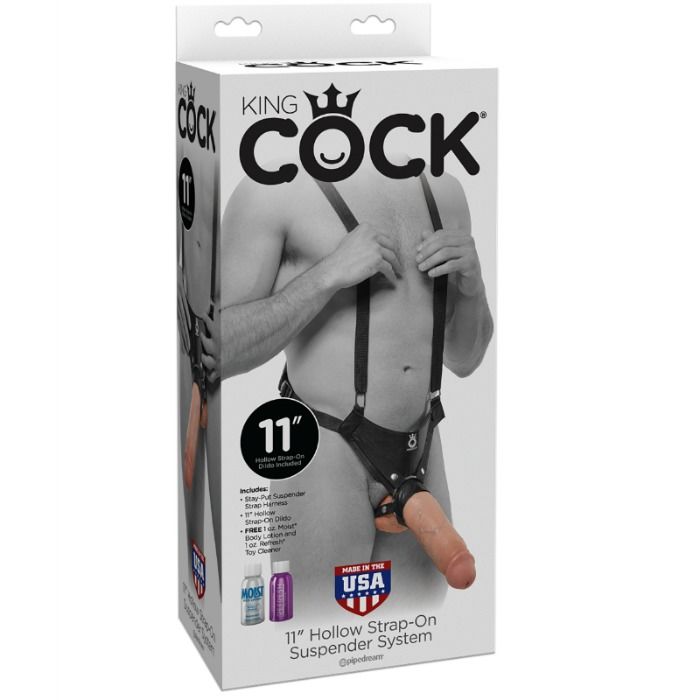 KING COCK - SISTEMA DI REGTATURA HOLLOW STRAP-ON  28 CM – Estensore del pene con imbracatura – foto 2