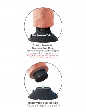 KING COCK - DILDO VIBRATORE 20.32 CM NATURALE – Vibratori realistici – foto 6