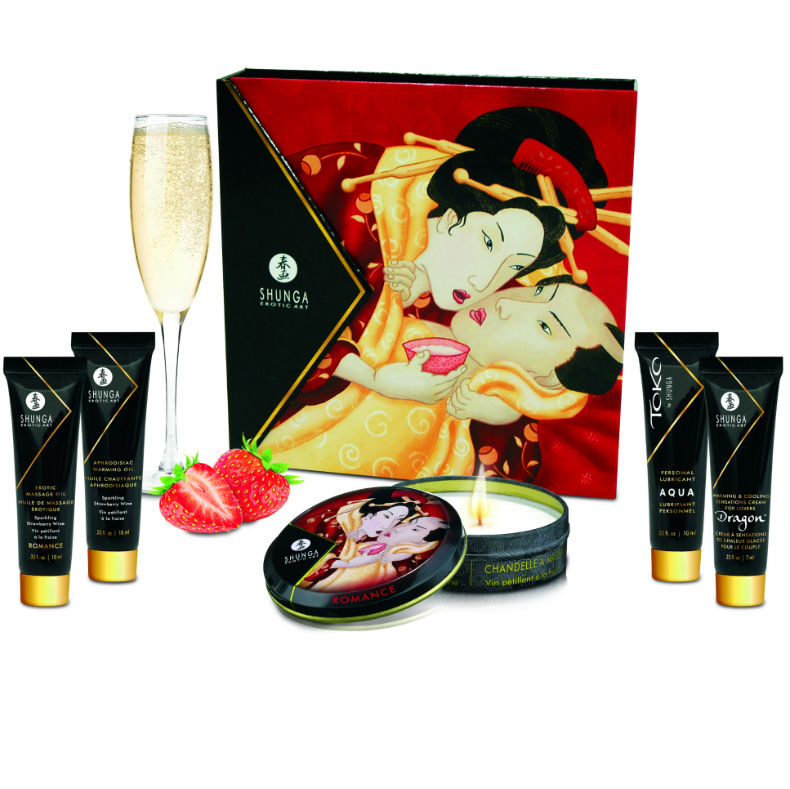 SHUNGA - KIT SEGRETO GEISHA FRAGOLE E CAVA – Kit per massaggi – foto 2