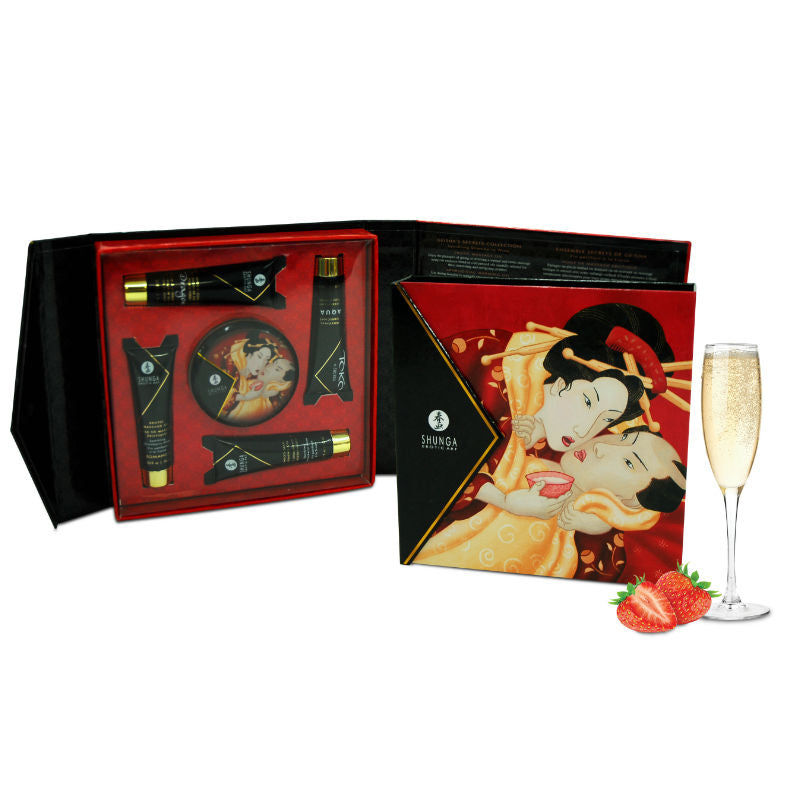 SHUNGA - KIT SEGRETO GEISHA FRAGOLE E CAVA – Kit per massaggi – foto 3