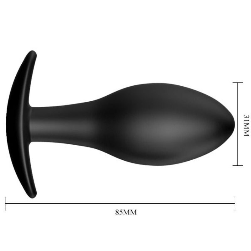 PRETTY LOVE - PLUG ANALE ANCORANTE IN SILICONE 8.5 CM NERO – Tappi anali – foto 5