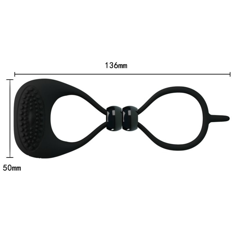 PRETTY LOVE - ANELLO DOPPIO PER PENE E TESTICOLI – Cockring senza vibrazione – foto 6
