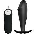 PRETTY LOVE - PLUG ANALE IN SILICONE FORMA DEL PENE E 12 MODALIT DI VIBRAZIONE NERO – Vibratori anali