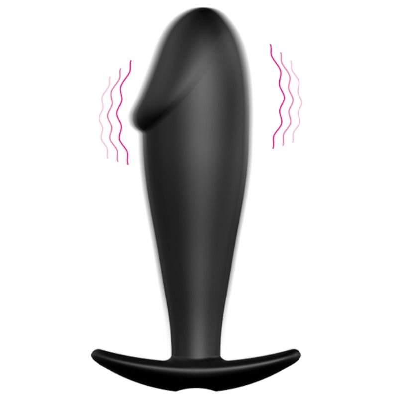 PRETTY LOVE - PLUG ANALE IN SILICONE FORMA DEL PENE E 12 MODALIT DI VIBRAZIONE NERO – Vibratori anali – foto 9