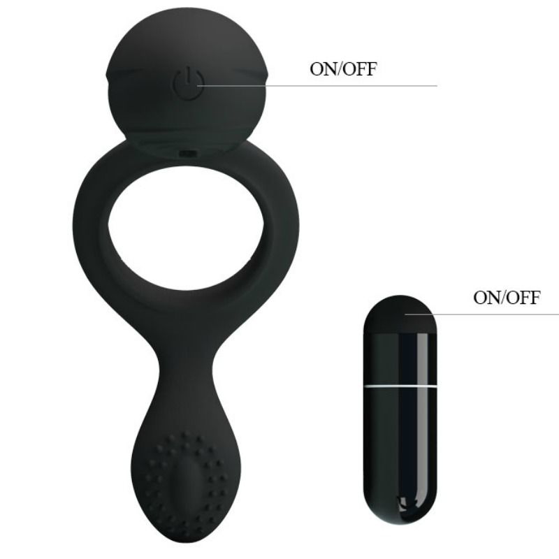 PRETTY LOVE - ETHEL ANELLO VIBRANTE CON STIMOLATORE – Cockring con vibrazione – foto 7