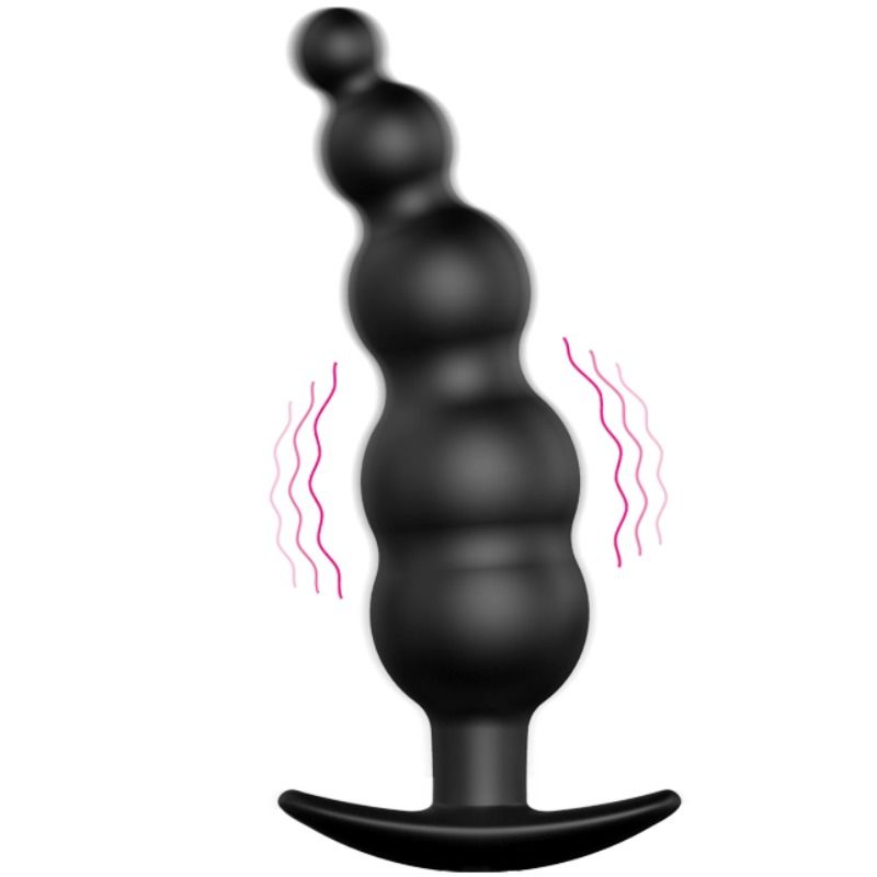 PRETTY LOVE - PLUG ANALE IN SILICONE EXTRA STIMOLAZIONE E 12 MODALIT DI VIBRAZIONE NERO – Vibratori anali – foto 8