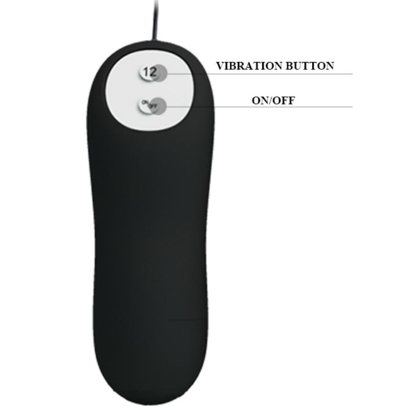 PRETTY LOVE - PLUG ANALE ANCORANTE IN SILICONE 12 MODALIT DI VIBRAZIONE NERO – Vibratori anali – foto 2