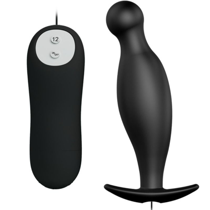 PRETTY LOVE - PLUG ANALE IN SILICONE 12 MODALIT DI VIBRAZIONE NERO – Tappi anali
