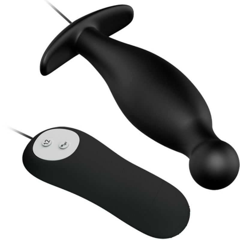PRETTY LOVE - PLUG ANALE IN SILICONE 12 MODALIT DI VIBRAZIONE NERO – Tappi anali – foto 3