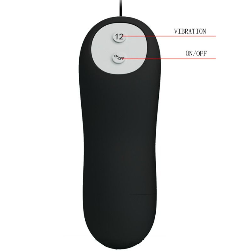 PRETTY LOVE - PLUG ANALE IN SILICONE 12 MODALIT DI VIBRAZIONE NERO – Tappi anali – foto 5