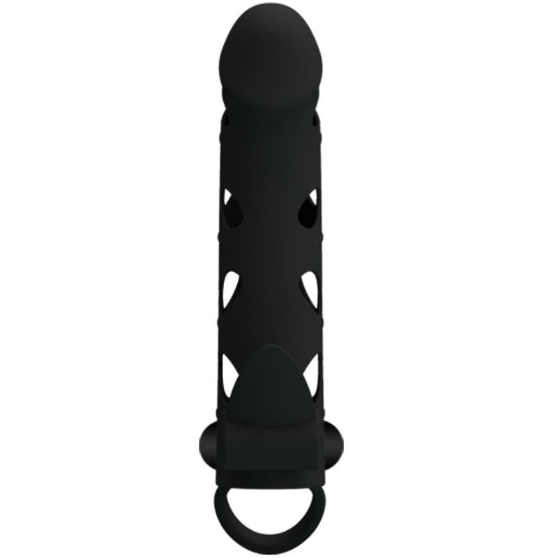 PRETTY LOVE - COPERTURA IN SILICONE CON VIBRAZIONE 15.2 CM – Copri pene con estensione – foto 4