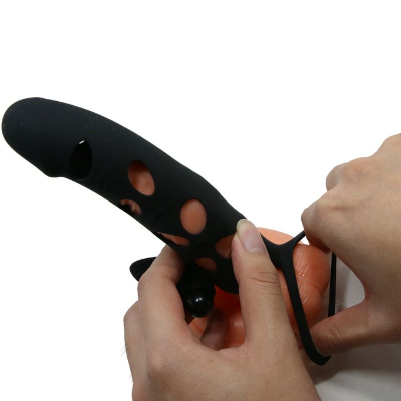 PRETTY LOVE - COPERTURA IN SILICONE CON VIBRAZIONE 15.2 CM – Copri pene con estensione – foto 5
