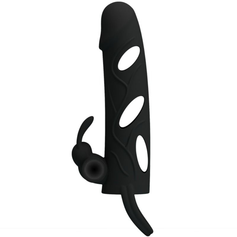 PRETTY LOVE - COPERTURA IN SILICONE CON VIBRAZIONE 14 CM 1.0 – Copri pene con estensione