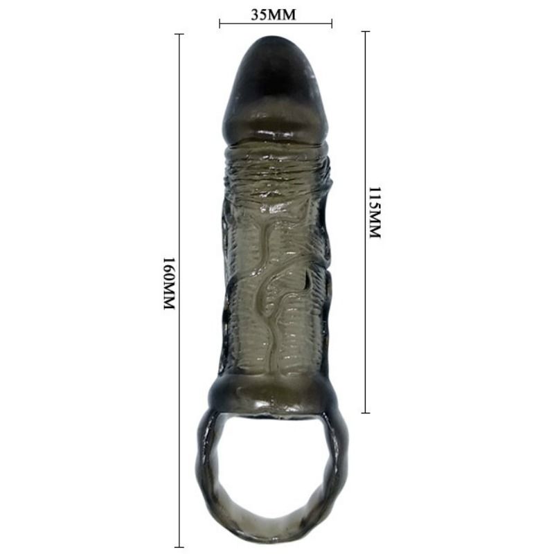 BAILE - GUAINA ESTENSIONE PENE CON CINTURINO PER TESTICOLI 11.5 CM – Copri pene con estensione – foto 6