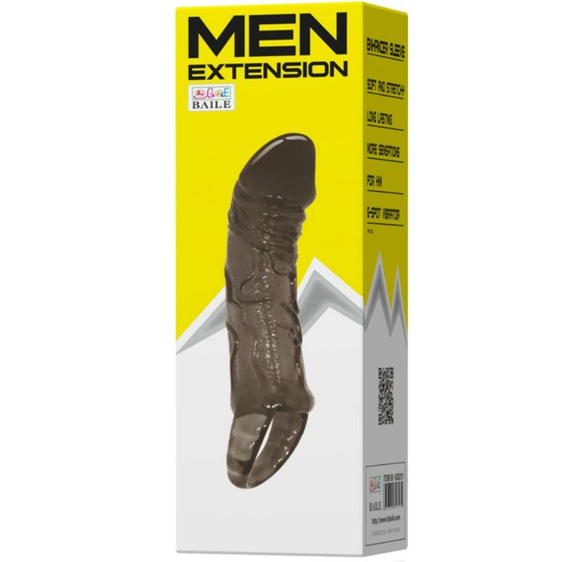 BAILE - GUAINA ESTENSIONE PENE CON CINTURINO PER TESTICOLI 11.5 CM – Copri pene con estensione – foto 7