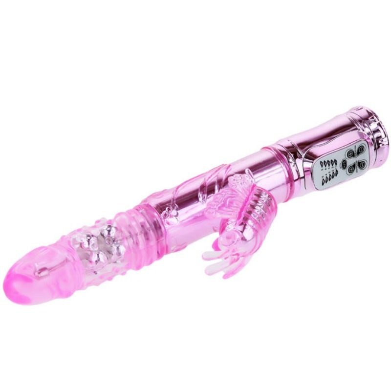 BAILE - VIBRATORE RICARICABILE CON ROTAZIONE E STIMOLATORE A FARFALLA PULSANTE – Rotatori vibranti – foto 2
