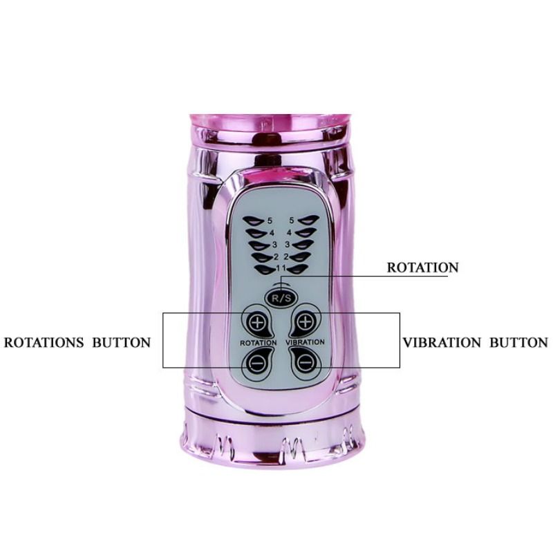 BAILE - VIBRATORE RICARICABILE CON ROTAZIONE E STIMOLATORE A FARFALLA PULSANTE – Rotatori vibranti – foto 10