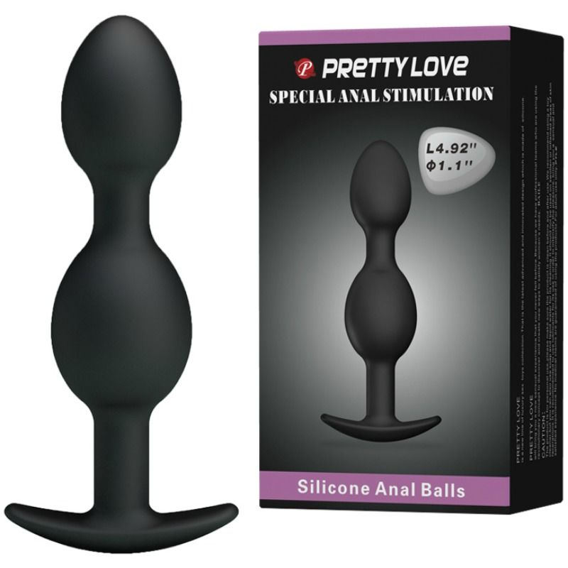 PRETTY LOVE - SFERE ANALI IN SILICONE 12.5 CM NERE – Tappi anali – foto 2