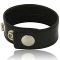 LEATHER BODY - CINTURINO PER PENE IN PELLE NERA REGOLABILE – Cockring senza vibrazione