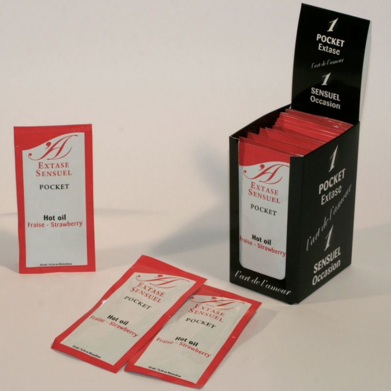 EXTASE SENSUAL - OLIO STIMOLANTE ALLA FRAGOLA 10 ML – Effetto calore – foto 2