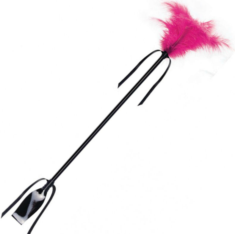 SECRETPLAY - WHIP & FEATHER NERO E FUCSIA – Boa e piume