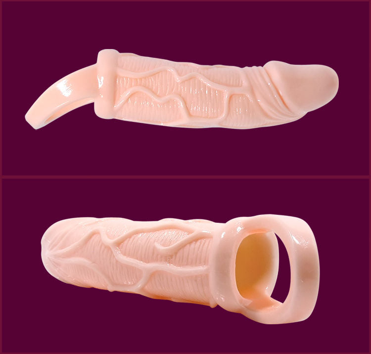 BAILE - GUAINA PER ESTENSORE DEL PENE CON VIBRAZIONE E CINGHIA PER TESTICOLI 13.5 CM – Copri pene con estensione – foto 3